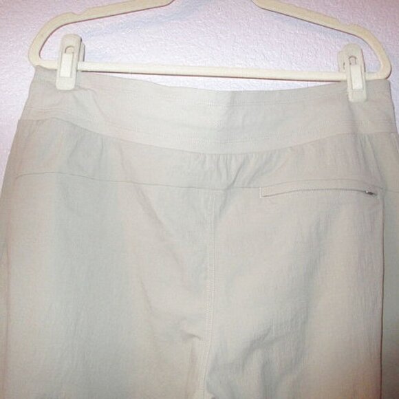 Athleta TREKKIE North JOGGER Pants Size 16 UPF High POCKETS Ripstop STRETCH Ecru - Picture 8 of 12